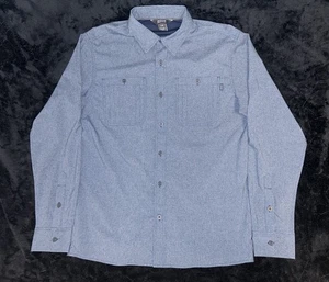 Camicia uomo Outdoor Research blu con bottoni grande Wayward LS doppia tasca 285 - Foto 1 di 9
