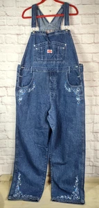 Revolt Vintage 90s Overalls Size 20 Embroidered Floral Detail Hippie Boho Cute - Picture 1 of 16