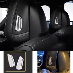 2022-23 Seat Headrest Adjust Button Ring For Benz C-Class W206 Trim Silver Steel - Foto 1 di 7