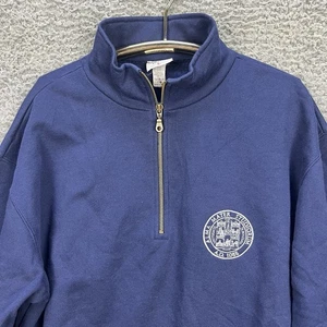 Vtg Alma Mater Studiorum Di Bologna Universita Crest Sweatshirt Large 1/4 Zip - Picture 1 of 9