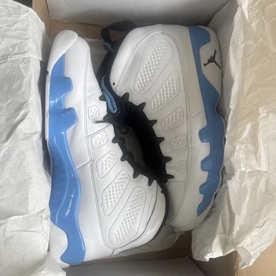 Air Jordan 9 Retro Blanco Polvo Azul 2010 Zapatos de Cuero Talla 11 Para Hombre 302370-103 Foto 1 de 4