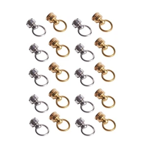 10Pcs O-Ring Rivet Studs 360 Degree Rotate Ball Post Head Buckle DIY Accessories - Picture 1 of 12