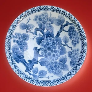 Tazón de arroz para servir porcelana japonesa azul y blanco flor de cerezo 8” X 3” - Imagen 1 de 9