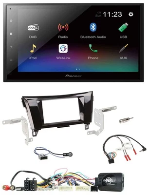 Pioneer USB Bluetooth DAB 2DIN Lenkrad Autoradio für Nissan X-Trail Qashqai 14-1 - Bild 1 von 4