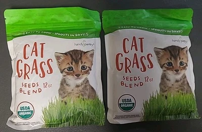 (Lote de 2) Prácticas semillas de hierba para gatos de despensa de 12 oz - mezcla de semillas (orgánicas)  Foto 1 de 3