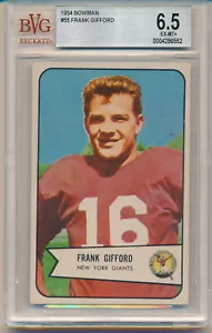 1954 Bowman Football Frank Gifford (HOF) (#55) BVG6.5 BVG - Bild 1 von 2
