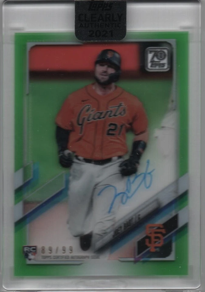 Joey Bart 2021 Topps Clearly Authentic Rookie Autograph Green #CAA-JB 89/99 RC - Image 1 of 1