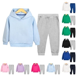 Children's Suit Boys And Girls Winter Long Sleeve Hoodie Pants Sports Suit - Picture 1 of 42
