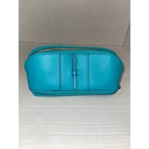 Estuche de joyería/maquillaje de cuero turquesa Morelle & Co. - Imagen 1 de 12