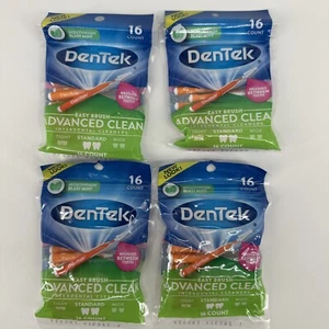 4 Pack DenTek Easy Brush Interdental Cleaners, Mint 16 each Advanced Clean - Picture 1 of 3