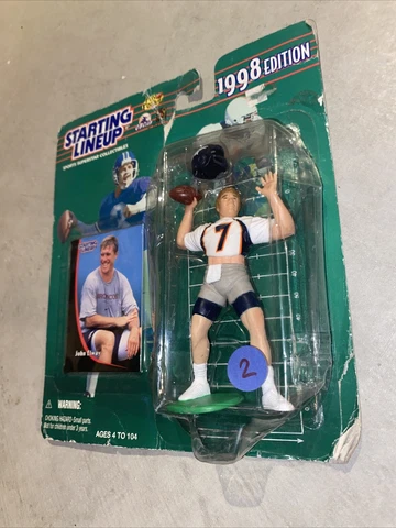New John Elway 1998 Denver Broncos NFL Starting Lineup Figure Collectible-NIB Cover