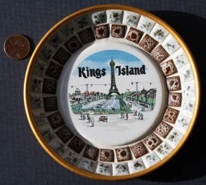 1970er Ära Cincinnati Ohio Kings Island Vergnügungspark Eiffelturm Fliesenaschenbecher- - Bild 1 von 1