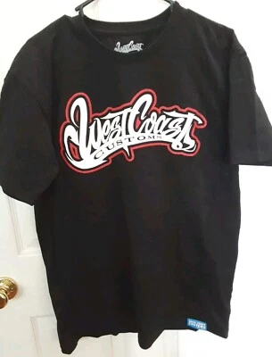 Camiseta negra West Coast Customs Since 1993 talla grande manga corta gráficos Foto 1 de 4
