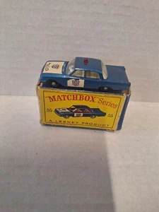 Matchbox MB55b FORD FAIRLANE " POLICE PATROL CAR" (1963). - Picture 1 of 10
