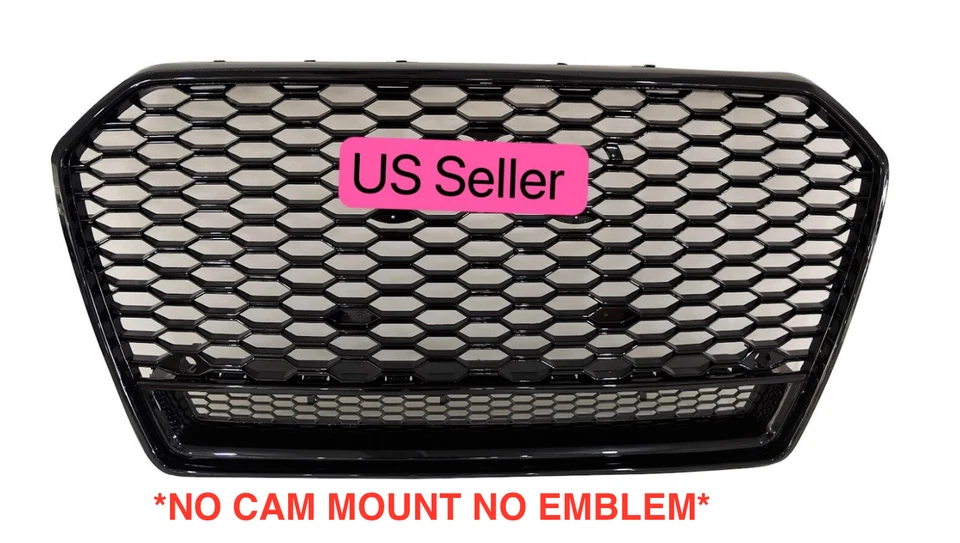 Audi A7 S7 RS7 Style 2016-2018  Front bumper Mesh BLACK Grille W/ Quattro - Image 1 of 4
