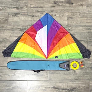 Into The Wind Delta Kids Cometa Levitación Arco Iris Nylon Ripstop 54"x28" con Bolsa - Imagen 1 de 17