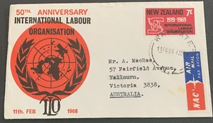 New Zealand FDC 1969 50th Anniversary International Labour Organisation - Picture 1 of 4