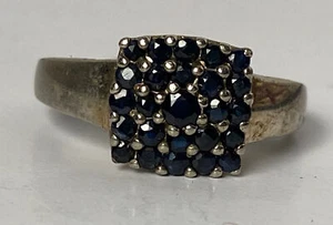 Anello Vintage Onice Pavimentazione Sterling 925 Taglia 10 - Foto 1 di 10