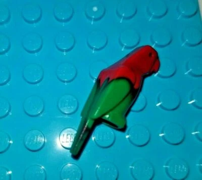 LEGO Minifigure Parrot Red Green Animal Pirates Colorful  Wild BIird Zoo Pet - Image 1 of 2