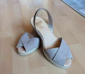 RIA MENORCA SANDALEN DAMEN Gr. 40 beige/sand WILDLEDER - Bild 1 von 9