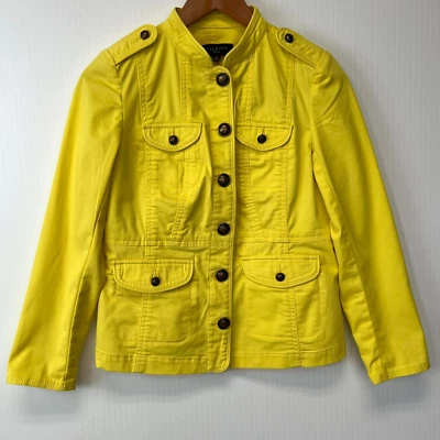 Chaqueta Talbots Mujer 2 Pequeñas charreteras abotonadas abrigo utilitario bolsillos núcleo nuevo Foto 1 de 4