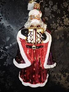 Christopher Radko "Batas de Regal" - Santa sosteniendo regalo grande - #1016361 (2012) nuevo con etiquetas - Imagen 1 de 7