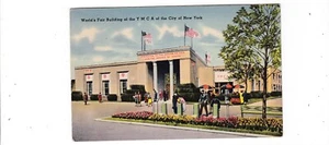 Edificio dell'Esposizione Universale dell'U.M.C.A. Cartolina d'epoca in lino New York City 1939 - Foto 1 di 2