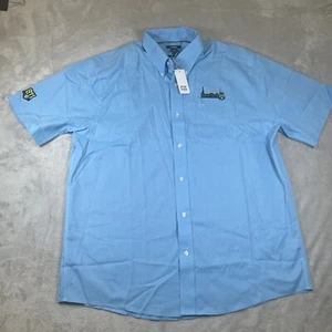 Camicia nuova con etichette Cutter & Buck XL blu fantasia bottoni edizione New York 811 rara - Foto 1 di 14