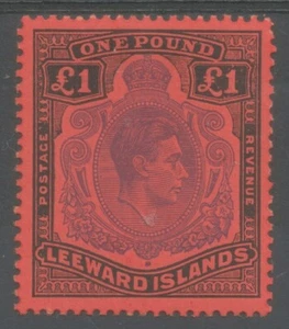 LEEWARD ISLANDS GVI £1 perf 13 very lightly mounted mint - Picture 1 of 2