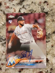 2018 Topps Chrome Rookie Auto Sandy Alcantara #RA-SA Auto RC - Foto 1 di 2