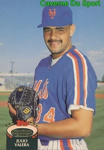 304  JULIO VALERA  NEW YORK METS TOPPS BASEBALL CARD STADIUM CLUB 1992 - Picture 1 of 2