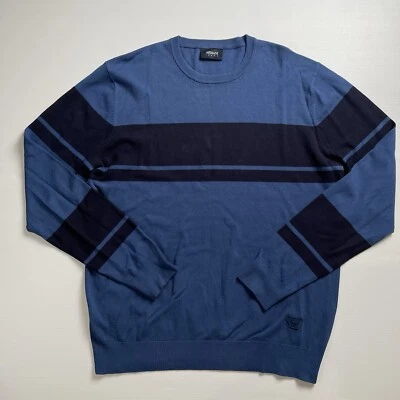 Armani Jeans Sweater Adult Extra Large Blue Navy Blue Jumper Knit Crew Neck Mens - image 1 of 4