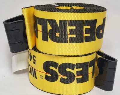 CORREAS DE CABRESTANTE GANCHOS PLANOS AMARRE SIN IGUAL 4" X 30 5400LBS CC4030 LOTE DE 2 Foto 1 de 4