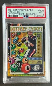 2021 Contenders Optic Mac Jones Lottery Ticket Rookie Black Scope SSP #/25 PSA 9 - Picture 1 of 2