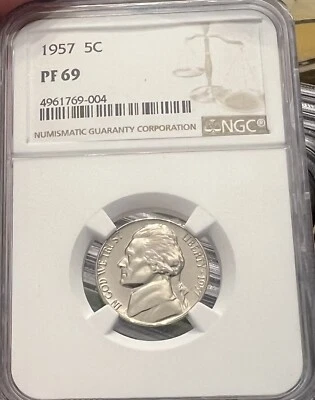 1957 Jefferson Nickel NGC PF 69 - Image 1 of 4