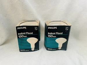 Philips 150W Indoor / Outdoor Flood Light Bulbs 2 Bulbs - Picture 1 of 3
