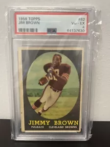 1958 Topps Jim Brown #62 PSA 4 VG-EX Rookie Card RC Cleveland Browns CENTERED - Picture 1 of 2