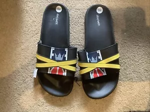 NEU! Kingdom Hearts Sora Cosplay Slides Schuhgröße Herren M/L schwarz Keyblade - Bild 1 von 3