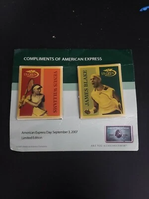American Express 2007 Tennis US Open Pins Venus Williams James Blake - Image 1 of 4