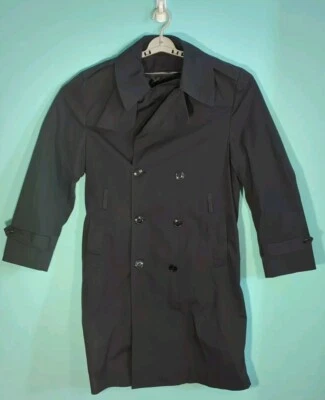 Gabardina DPSC Ejército Todo Clima Hecha en EE. UU. 40R Forro Negro *Falta Cinturón* Foto 1 de 4