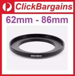 62mm to 86mm Step Up Metal Camera Lens Filter Adapter Ring / Stepping 62-86 mm - Picture 1 of 3