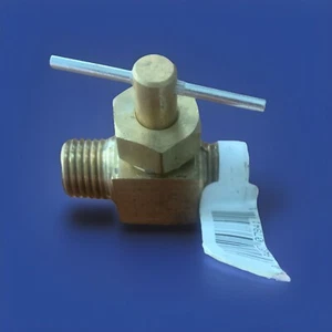 BRASS NEEDLE VALVE 1/4" M X 1/4" M AB110MP/47227 - Picture 1 of 1