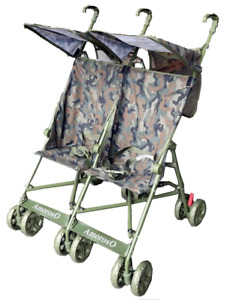 Amoroso® - Camouflage Side by Side Double Umbrella Stroller