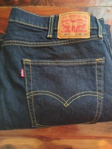 Levi Strauss 38x30 Regular 505 Straight Leg Jeans Dark Wash NEW Without TAGS - Picture 1 of 8