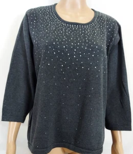 Blusa Camisa Blusa C D DANIELS Mujer Negra Talla 2X con Tachuelas Brillantes 100% Algodón - Imagen 1 de 11