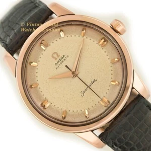 OMEGA SEAMASTER AUTOMATIC, CAL.501, 18CT PINK GOLD, 1956 - TWO-TONE DIAL - Picture 1 of 12
