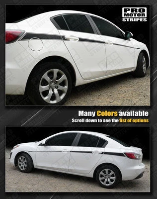 Calcomanías rayas laterales Mazda 3 Javelin Racing 2009 2010 2011 2012 2013 Foto 1 de 2