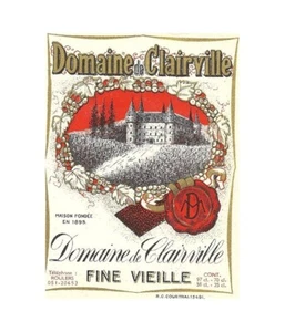 Domaine de Clairville Label 1930s vineyard wine label poster wall art - Picture 1 of 1
