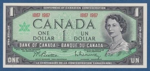 CANADA -- 1 DOLLAR ( 1967 ) -- UNC -- COMMEMORATIVE -- PICK 84a . - Imagen 1 de 2