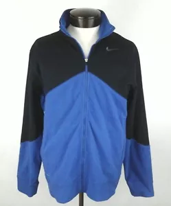Usada en excelente condición CHAQUETA NIKE para hombre de lana/calce térmico azul/negro pista cremallera atlética* mediana M - Imagen 1 de 6